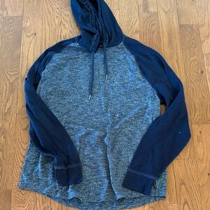 Men's Blue Hooded Express Long Sleeve